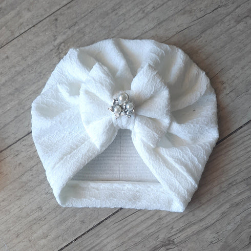 Turban hat knot, buns or swirl in mesh fabric 2 colors